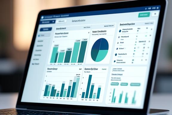 A mockup of a business intelligence dashboard showing hotel revenue and occupancy charts.